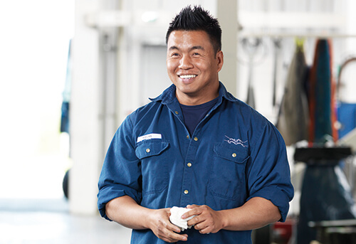 Satisfied service man 500px